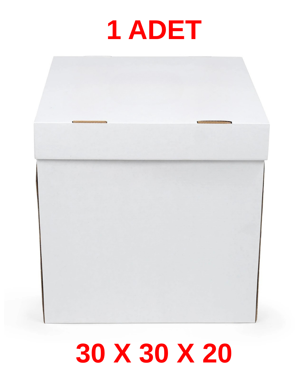 30 X 30 X 20 BEYAZ PASTA TAŞIMA KUTUSU KRAFT BUTİK PASTA KUTUSU