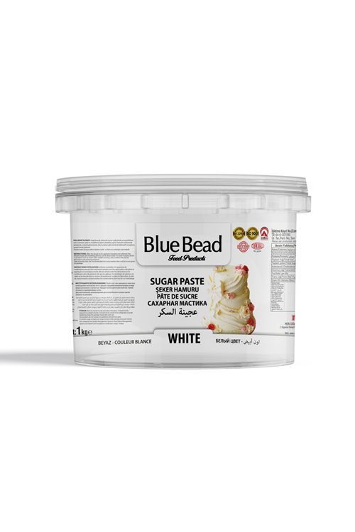 ŞEKER HAMURU BEYAZ 1 KG A++ KALİTE BLUE BEAD