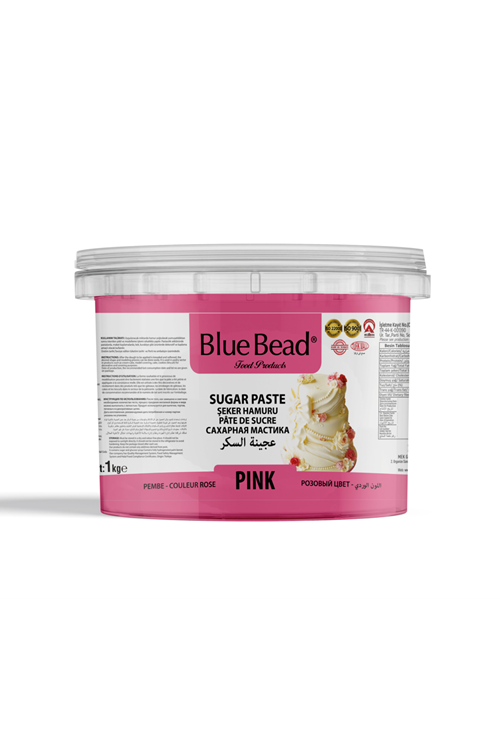 ŞEKER HAMURU PEMBE 1 KG A++ KALİTE BLUE BEAD
