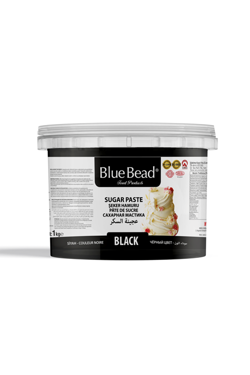 ŞEKER HAMURU SİYAH 1 KG A++ KALİTE BLUE BEAD