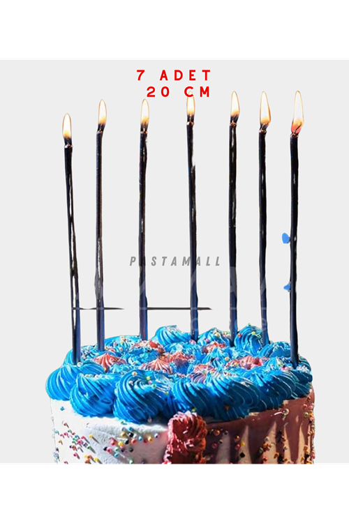 PASTA MUMU SİYAH 20CM 7 ADET