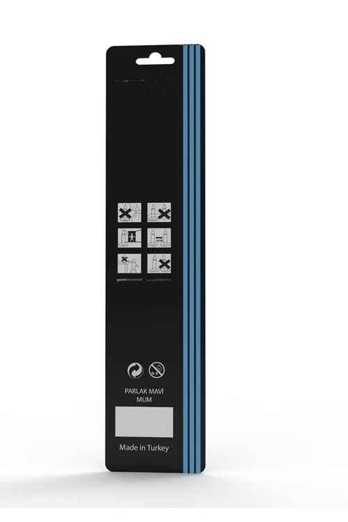 PASTA MUMU MAVİ 20CM 7 ADET