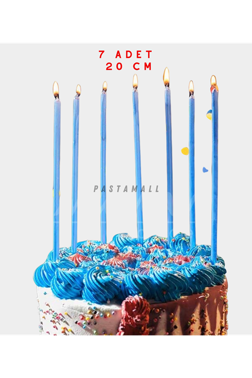 PASTA MUMU MAVİ 20CM 7 ADET