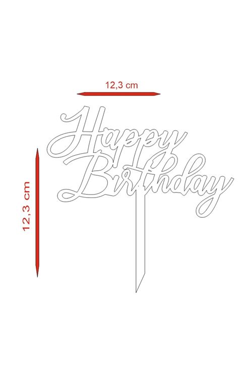 HAPPY BİRTHDAY GOLD PLEKSİ PASTA SÜSÜ AA+ KALİTE