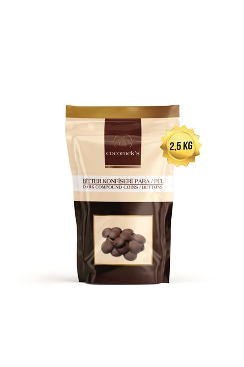 BİTTER KONFİSERİ PARA PUL ÇİKOLATA 2.5 KG COCOMEKS