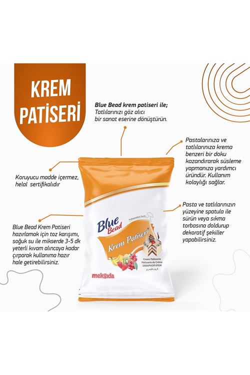 BLUE BEAD KREM PATİSERİ 1 KG A++ KALİTE