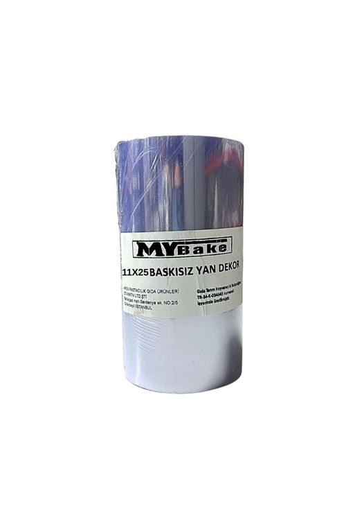 11X25 BASKISIZ YAN DEKOR TRANSFER JELATİN (KALIN)  MY BAKE