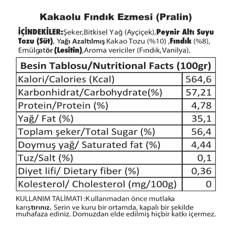 Cocomeks Kakaolu Fındık Ezmesi Pralin 1 KG